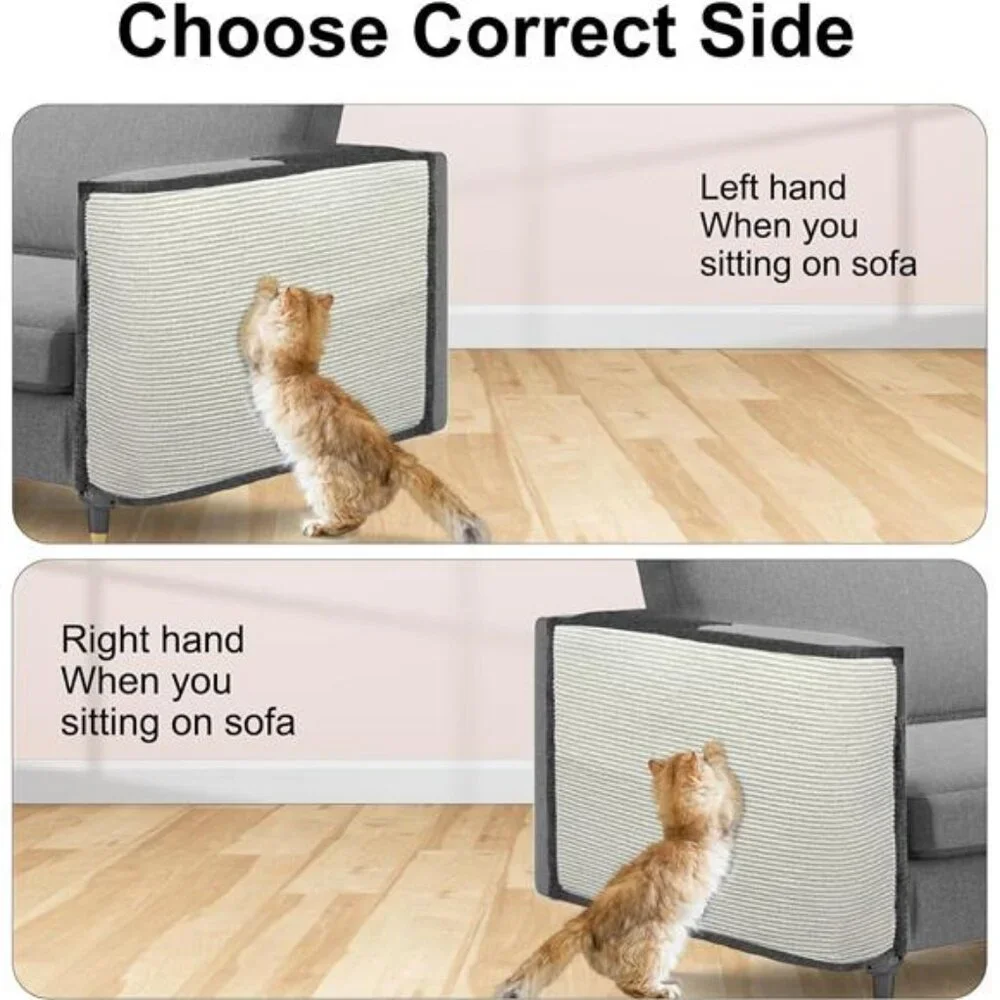 Cat Scratch Furniture Couch Protector with Natural Sisal for Protecting Couch